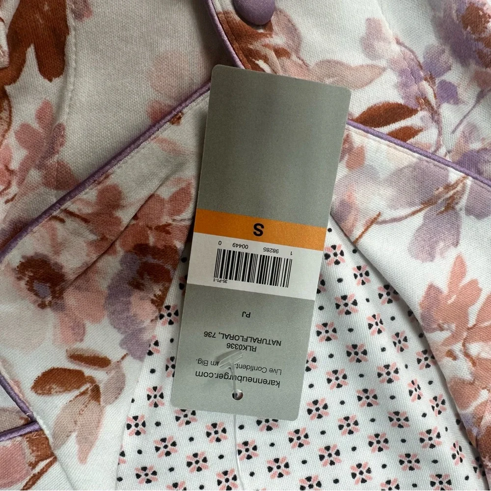Karen Neuburger Women's Pajama Set‎ RLK0336 Natural Floral 2PC NWT Size Small